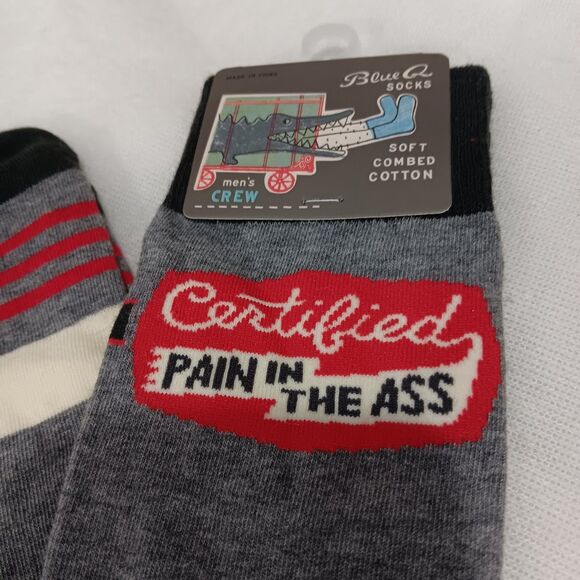 Blue Q "Certified Pain In Ass" Mens 7-12 Socks - Picture 2 of 4